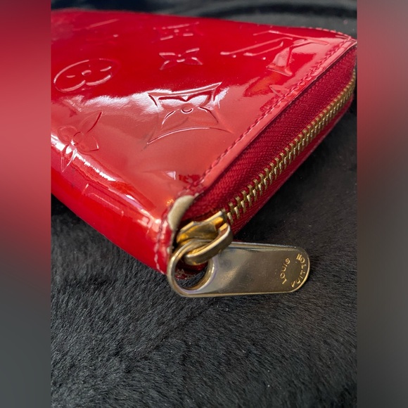 Louis Vuitton Monogram Vernis Patent Leather continental Wallet Scarlet Red - Picture 2 of 16
